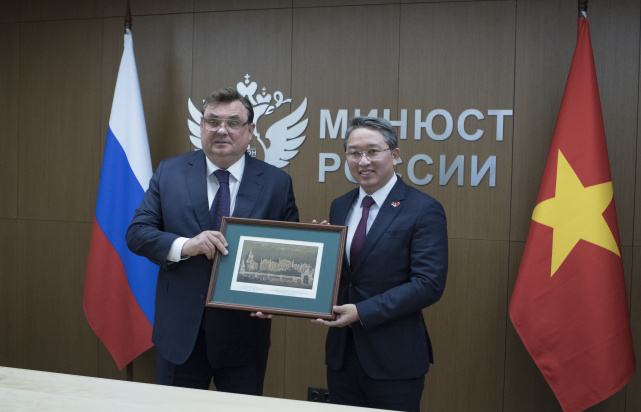 Состоялась встреча глав министерств юстиции Российской Федерации и Социалистической Республики Вьетнам